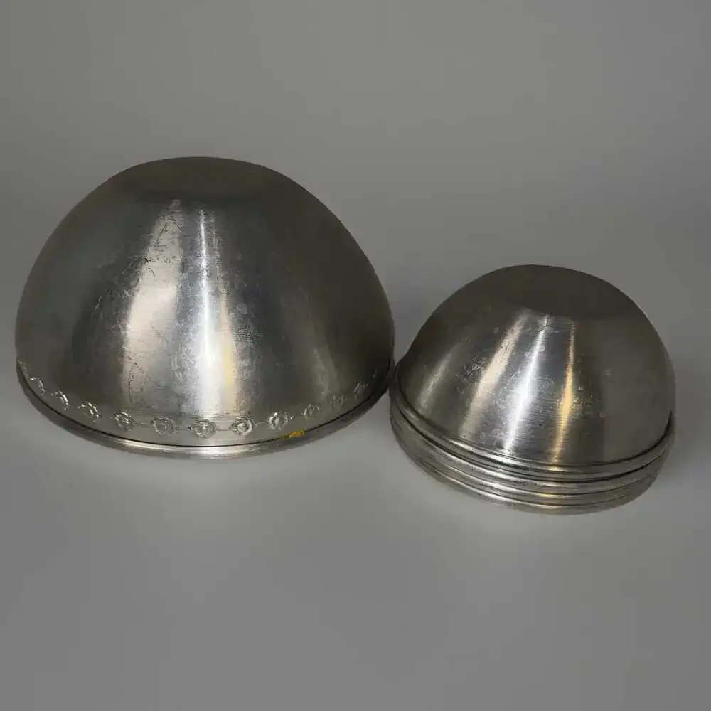 Vintage Aluminum Nesting Bowl Set Large Serving with 4 Small Mid Century Floral